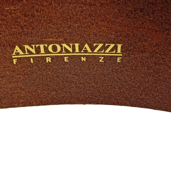 ANTONIAZZI Firenze Brown Tooled‎ Leather Wide Waist Belt - Picture 5 of 11
